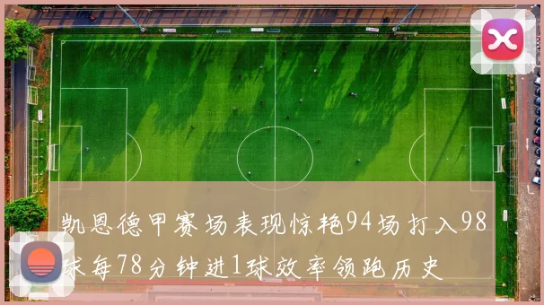 凯恩德甲赛场表现惊艳94场打入98球每78分钟进1球效率领跑历史
